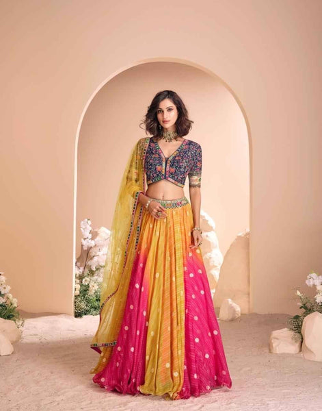 Multicolored Lehenga Choli Set