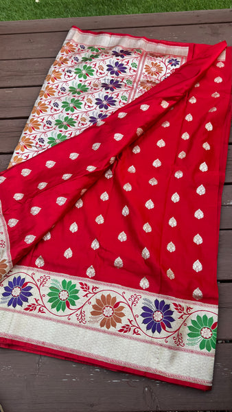 Red Banarasi Silk Saree