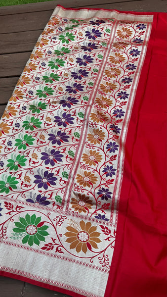 Red Banarasi Silk Saree