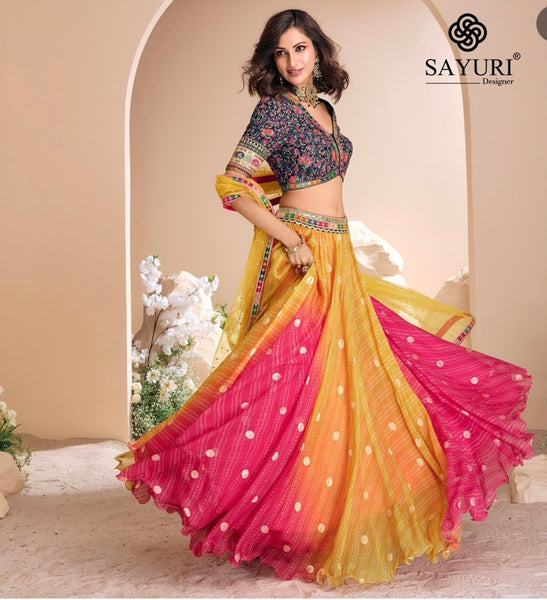Multicolored Lehenga Choli Set