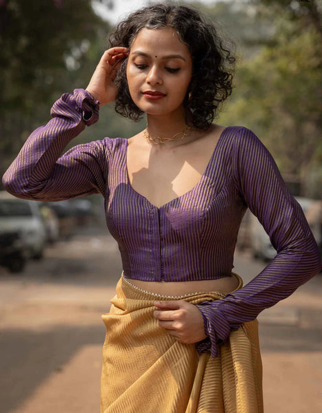 Purple Full Sleeve Blouse