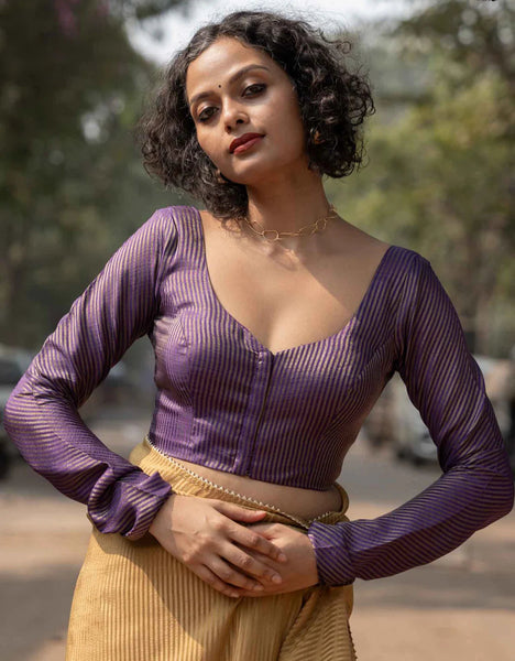 Purple Full Sleeve Blouse