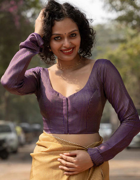 Purple Full Sleeve Blouse