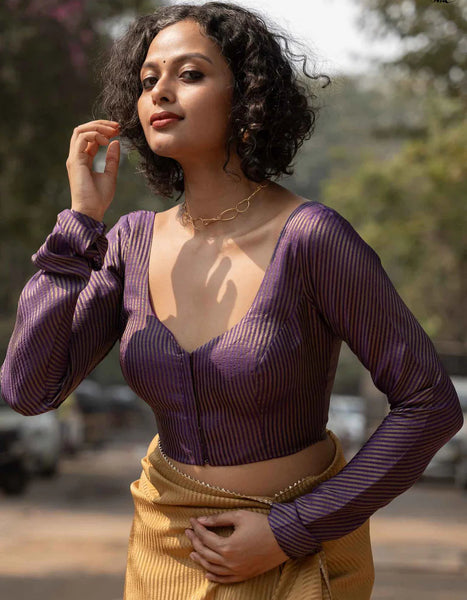 Purple Full Sleeve Blouse