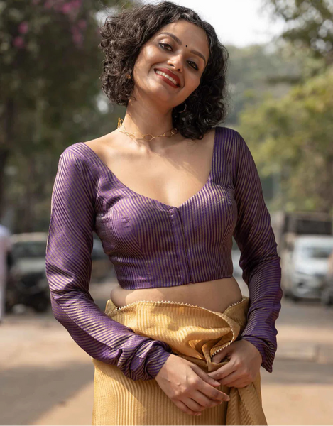 Purple Full Sleeve Blouse