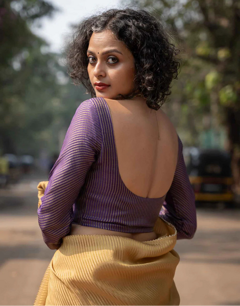 Purple Full Sleeve Blouse