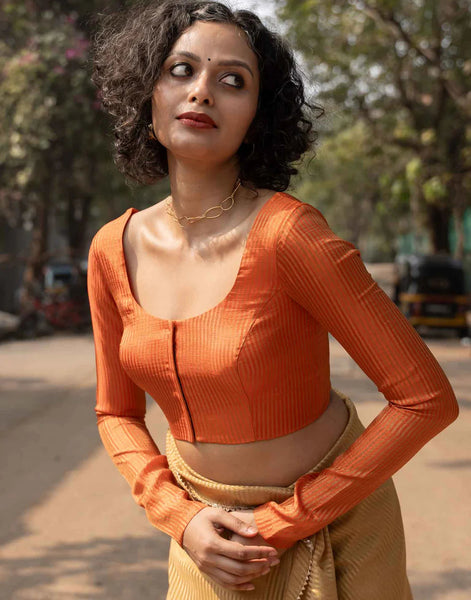 Rust Full Sleeve Blouse