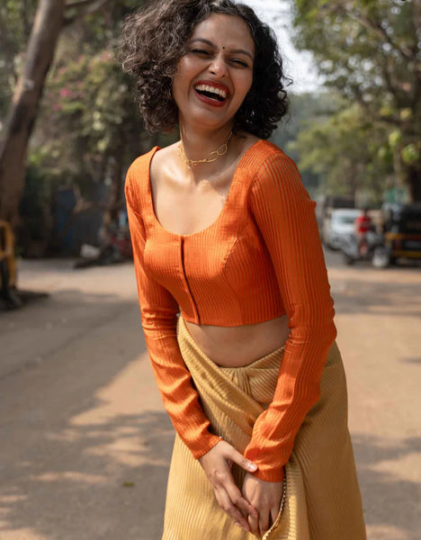 Rust Full Sleeve Blouse