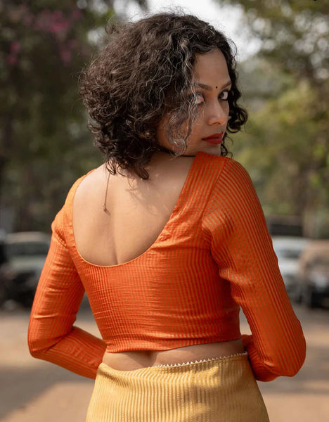 Rust Full Sleeve Blouse
