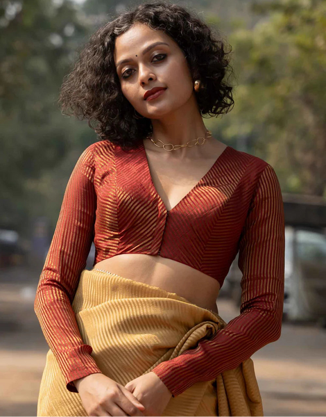 Maroon Full Sleeve Blouse