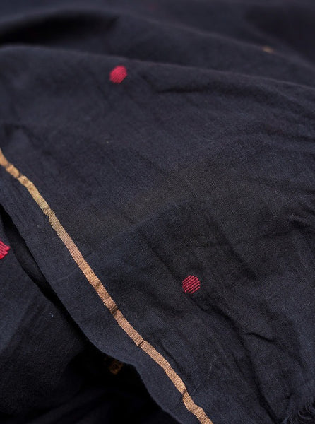 Godhuli Soft Handloom-woven Handspun Cotton Saree