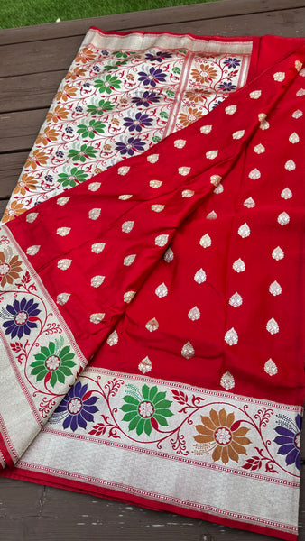 Red Banarasi Silk Saree