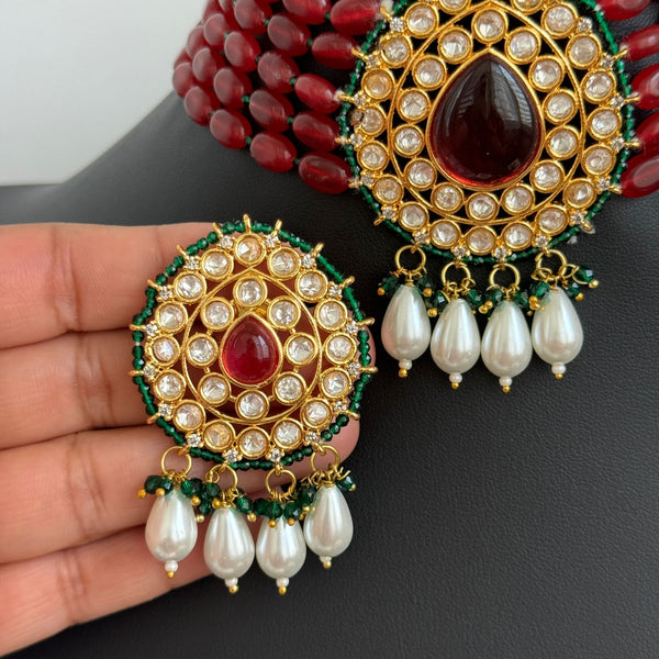 Ruby Green Premium Kundan Choker