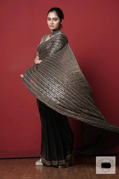 Black Chand Georgette Saree