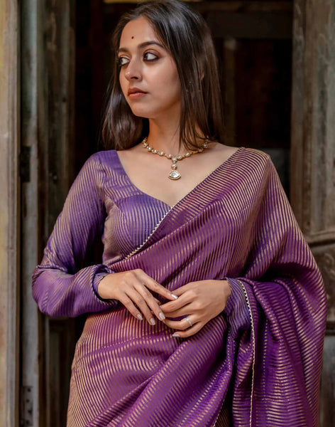 Purple Full Sleeve Blouse