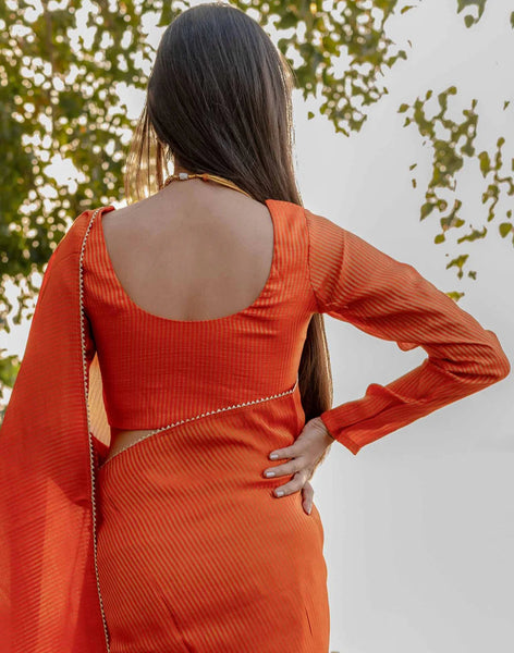 Rust Full Sleeve Blouse
