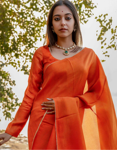 Rust Full Sleeve Blouse
