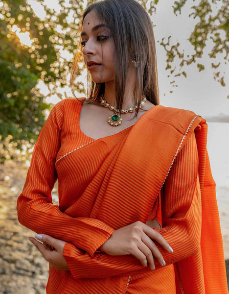 Rust Full Sleeve Blouse