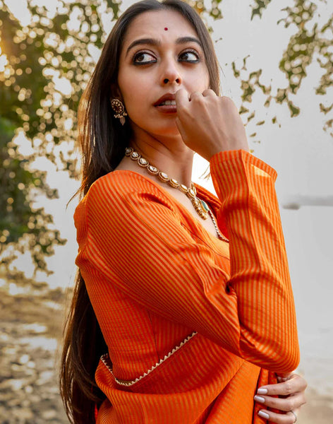 Rust Full Sleeve Blouse