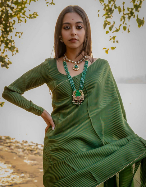 Green Full Sleeve Blouse