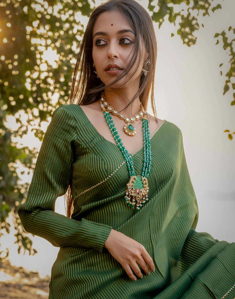 Green Full Sleeve Blouse