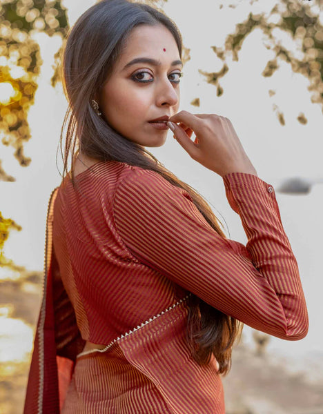 Maroon Full Sleeve Blouse