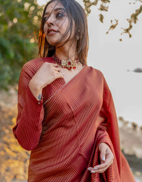 Maroon Full Sleeve Blouse