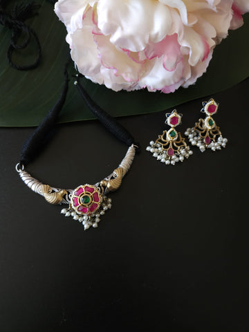 Dualtone Hasli Necklace and Earring