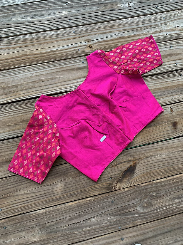 Readymade Hot Pink Designer Cotton Silk Blouse –