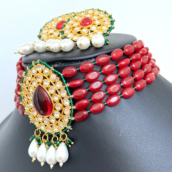 Ruby Green Premium Kundan Choker