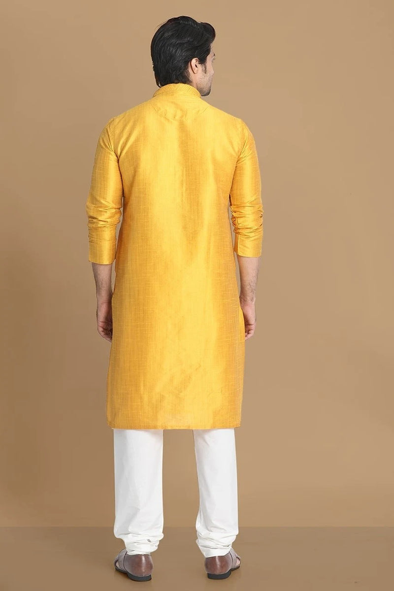 Mustard Yellow Kurta Pajama Set ShopBollyWear.Com