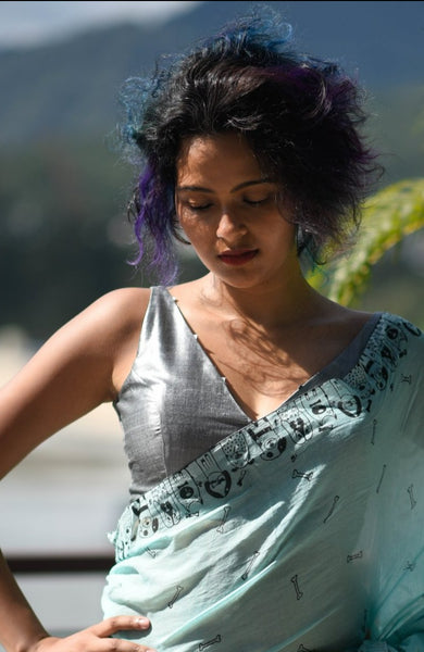 Ash Grey Sleeveless Blouse