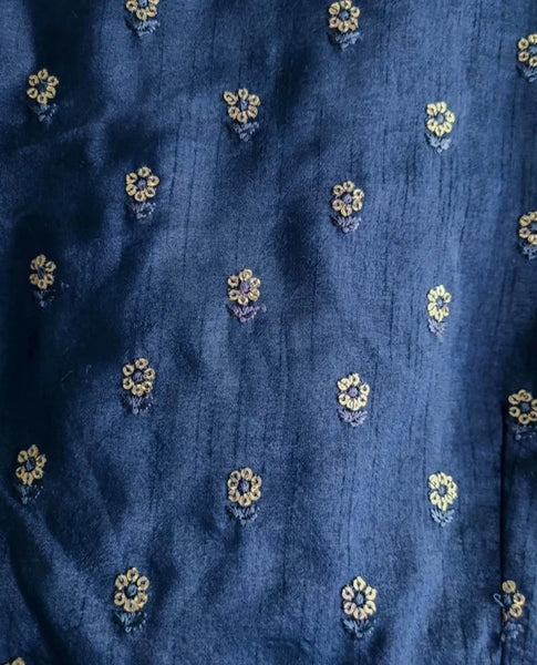 Readymade Shimmering Polyester Navy Blue Blouse