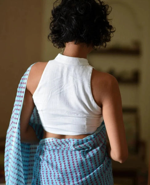 Readymade Simple White Cotton Blouse