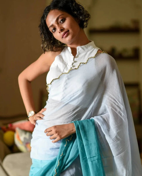 Readymade Simple White Cotton Blouse