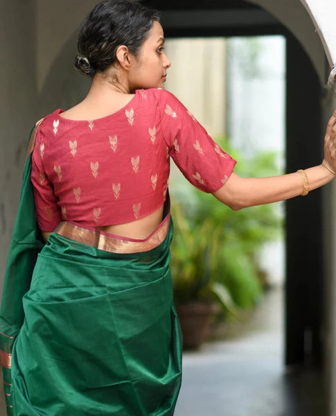 Readymade Gorgeous Red Poly-Cotton Blouse