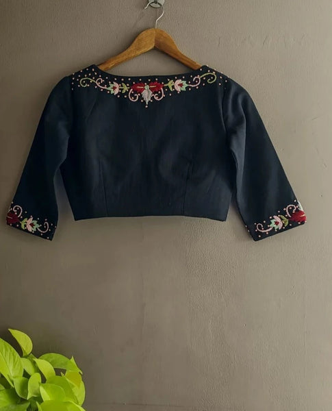 Readymade Stunning Cotton Blouse With Beautiful Embroidery