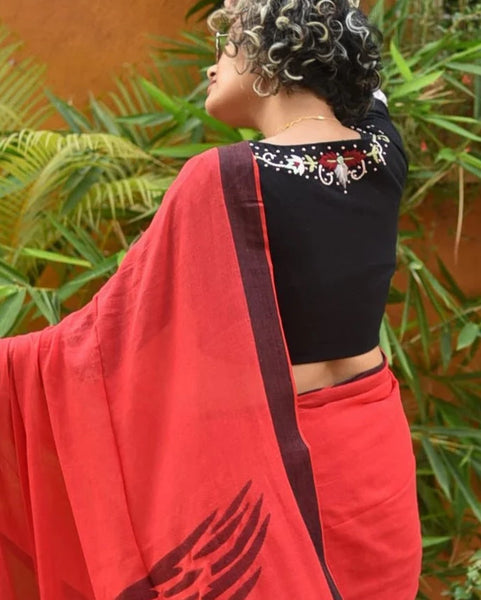 Readymade Stunning Cotton Blouse With Beautiful Embroidery