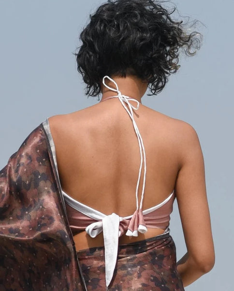 Readymade Gorgeous Reversible Rose Gold & White Blouse