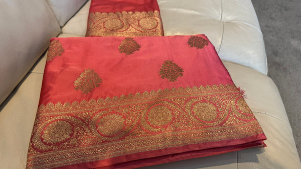 Pink Mashru Banarasi Silk Saree