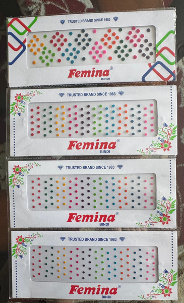4 pack Bindi/Teep, Multicolored