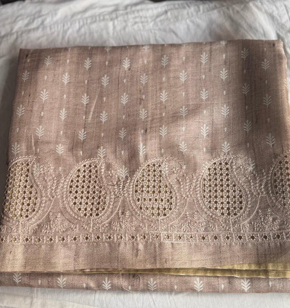 Tussar Cutwork Saree