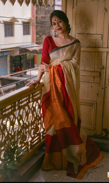 Pure Jute Cotton Saree