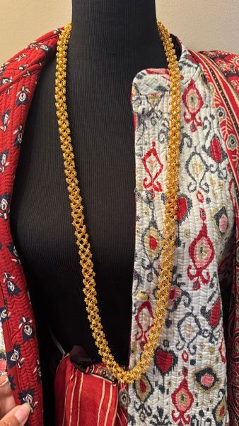 Citigold Goldplated wider width Long Filigree Necklace