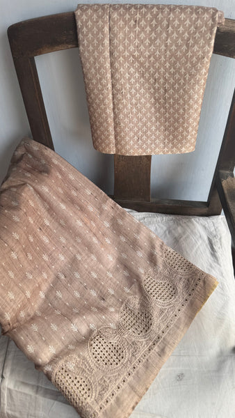 Tussar Cutwork Saree