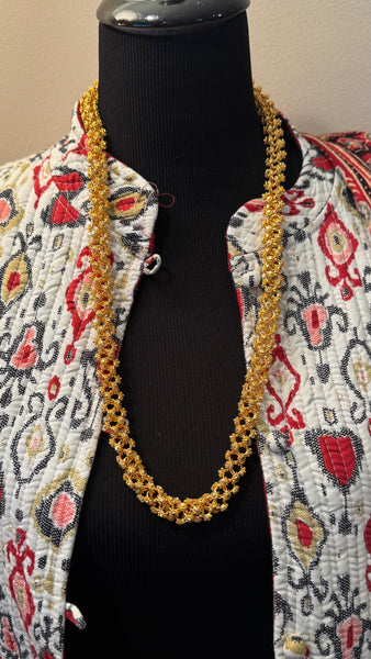 Citigold Goldplated wider width Long Filigree Necklace