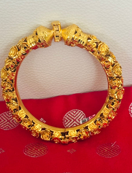 Gold Plated Openable Bangle Bracelet