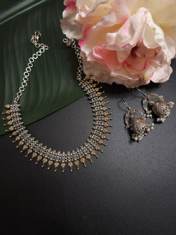 Dualtone Gold and Silver Necklace set