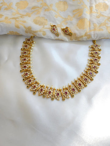 Gold plated necklace set