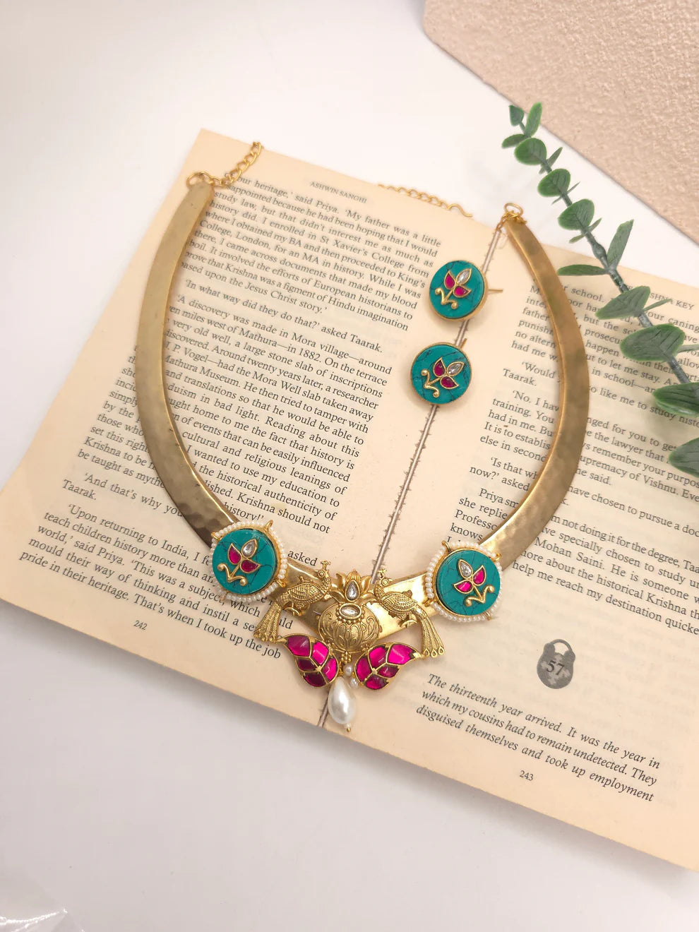 Alicia fusion polki hasli necklace set